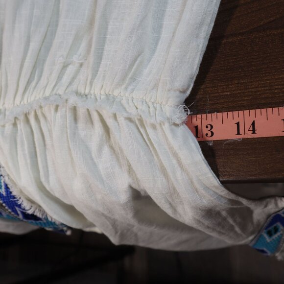 Z&L Maxi Dress Womens S Ivory Granola Girl Boho Bohemian Hippie Festival Resort - Picture 16 of 16